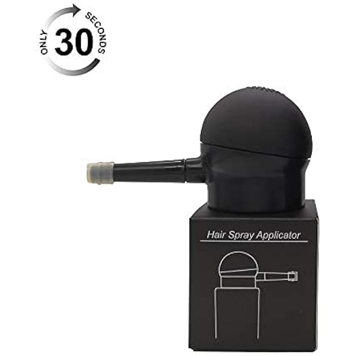 immetee Hair Fibers Pump Hair Fiber Applicator, Sprayer Spray Nozzle for Hair Building Fibers, Hair Loss Concealing Fibers Optimizer, Hair Thickening Tools (BLACK) - Image 4